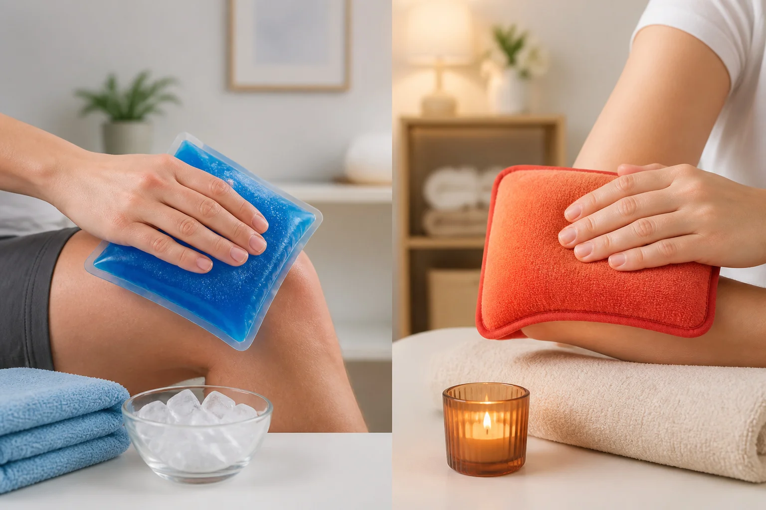 Soulagement de la douleur froid vs chaud